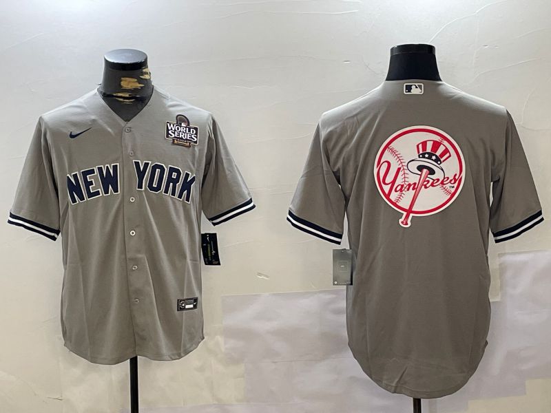 Men New York Yankees Blank Grey Game 2024 Nike MLB Jersey style 1027->new york yankees->MLB Jersey